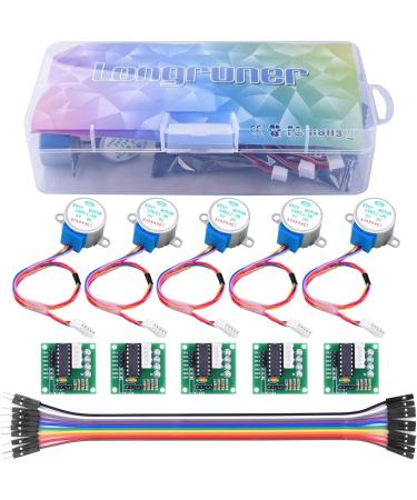 Longruner Geared Stepper Motor 28byj 48 with Uln2003 Driver Board for ArduinoIDE - 5X, 5V (with Wire) - Buy Online on GoSupps.com
