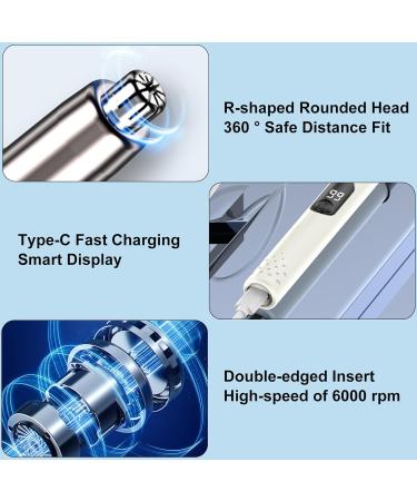 Best Nose Hair Trimmer for Men & Women - Portable Electric Facial Hair Removal Tool with Rechargeable Battery & Replacement Head - Buy Online on GoSupps.com