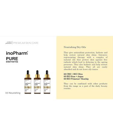 inoPharm Pure Elements Facial Serum with Organic Rose and Argan Oil Nourishing Dry Oil Serum with Rich Formula 30 ml - Buy Online on GoSupps.com