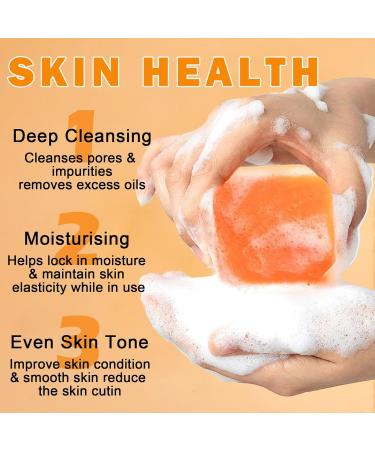 Organic Turmeric Soap Bar | Deep Cleansing & Moisturizing for All Skin Types | Handmade Face & Body Soap 3.88 oz - Buy Online on GoSupps.com