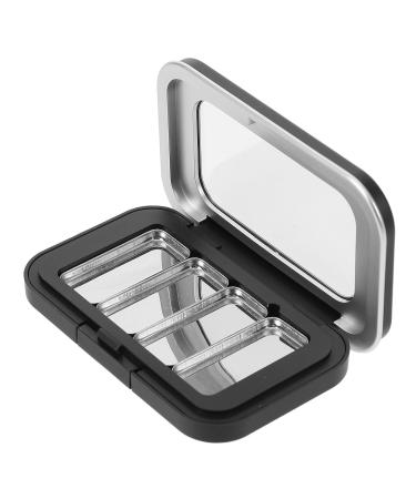 MAGICLULU Organisateur de Palette de Fards Paupi res Magn tique Lot de 4 Bo tes Noires Mates Couvercle Transparent pour Palettes Rechargeables et Maquillage