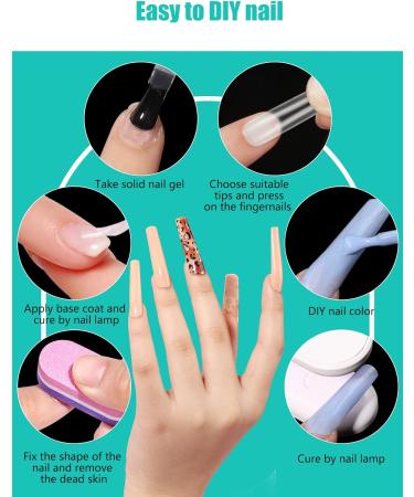 Deciniee Full Cover Gel Nail Tips 240Pcs - Square Nail Tips for Acrylic & Gel Extensions | Professional 12 Sizes for Salon & Home Nail Designs - Buy Online on GoSupps.com