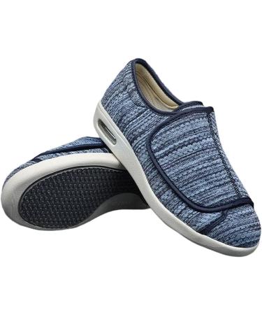Diabetic Elderly Shoes | Breathable & Extra Wide | Size 7 Light Blue Stripes - Buy Online on GoSupps.com