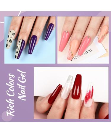 PEACECOLOR 15PCS Gel Nail Polish Set with 36W Lamp Starter Kit for DIY Manicure at Home - Buy Online on GoSupps.com