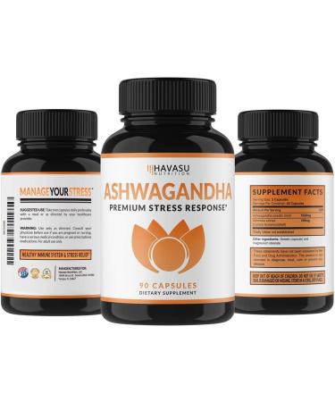 HAVASU NUTRITION High Strength Ashwagandha Supplement Capsules (45 Servings) & Saw Palmetto 500mg L-Arginine 500mg Complex (30 Servings) - Buy Online on GoSupps.com