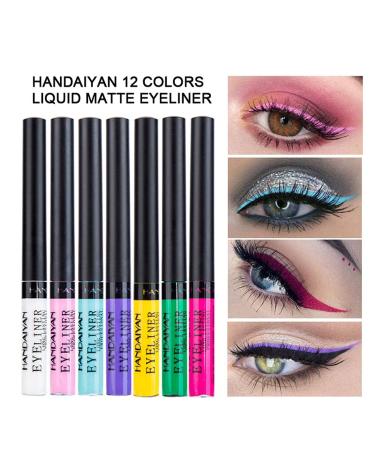 Liquid Eyeliner Set - 12 Matte Colors Highly Pigmented & Smudge-Free | International Shipping - Buy Online on GoSupps.com
