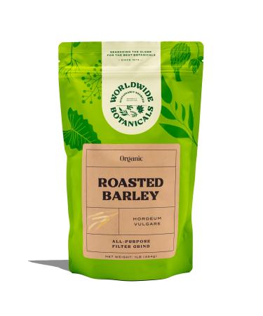Worldwide Botanicals Organic Roasted Barley - AKA Orzo, Mugicha, Boricha, Damaicha - Italys Favorite Coffee Alternative, Caffeine Free, Brew Like Coffee or Steep Like Tea, Dark Roast, 1 Pound
