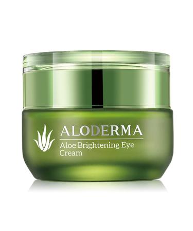 ALODERMA Brightening Eye Cream made with 87% Organic Aloe Vera within 12 Hours of Harvest, Refines Skin Texture, Evens Skin Tone, Diminishes Appearance of Fine Lines & Wrinkles 0.90z (25g)