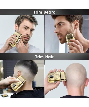 Buy Electric Shavers for Men - 3-Speed Waterproof Razor Head Shavers & Double Foil Trimmer Perfect Gifts for Bald Men & Barbers (Bronze-1 - Buy Online on GoSupps.com