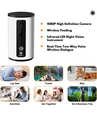 WOpet Smart Pet Camera: Full HD WiFi Camera with Treat Dispenser | Night Vision | Two Way Audio | for Dogs & Cats - Buy Online on GoSupps.com