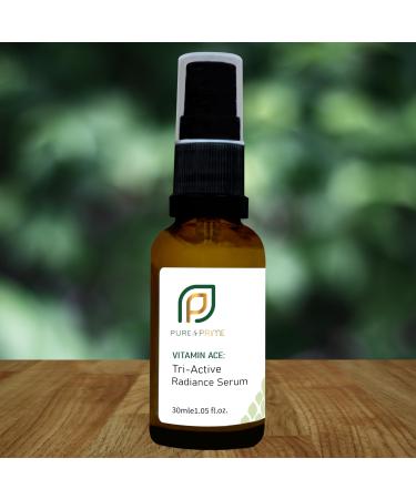VITAMINE ACE: TRI-ACTIVE RADIANCE SERUM All-Natural Enriched with Vitamins A C E for Perfect Complexion - Anti-Aging Brightening Nourishing - 30ml