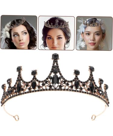 FRCOLOR 1pc Black Crown Bride Hair Accessories Party Headdress Baroque Crown Wedding Headdress Bridal Hair Decor Baroque Bridal Crown Women Crown Wedding Headband Bridal Headpiece 14x14cm Black - Buy Online on GoSupps.com