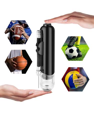 Dual Action Ball Pump with Needles and Nozzles - Ideal for Soccer, Basketball, Volleyball, Balloons, Bikes (Black) - Buy Online on GoSupps.com
