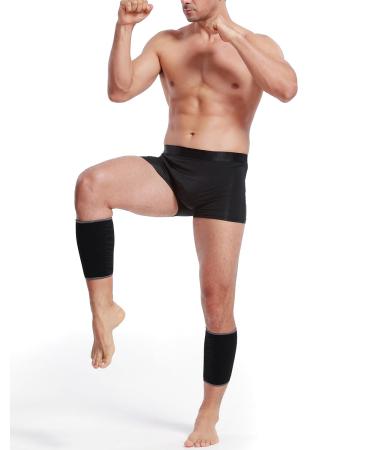 Neotech Care Calf Support Sleeve - Elastic & Breathable Knitted Fabric - Medium Compression - Black Colour (Size S 1 Pair) S (1 Pair) 2 - Buy Online on GoSupps.com