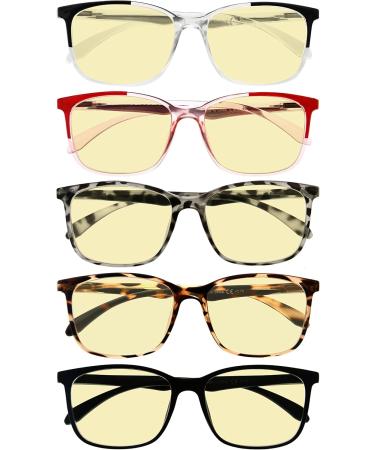 Buy Eyekepper 5-Pack Blue Light Filter Glasses for Women - Fashionable Yellow Tinted +2.00 Blocking Glasses - Shop Internationally - Buy Online on GoSupps.com
