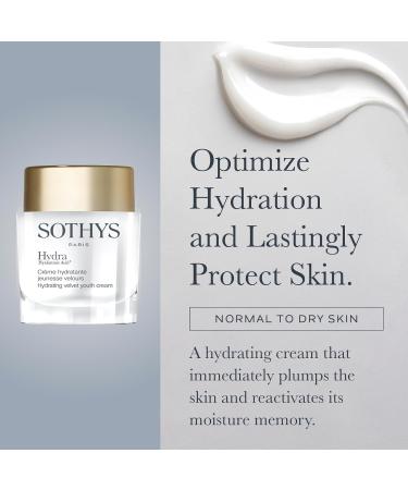 SOTHYS Hydrating Velvet Youth Cream | Hyaluronic Acid Face Moisturizer for Normal to Dry Skin | Youthful & Plump Skin - Buy Online on GoSupps.com