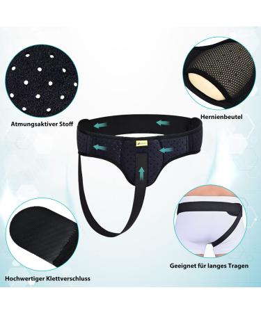 Buy Tenbon Hernia Belts for Men - Inguinal Support & Medical Protection | Adjustable Hip Belt - Black (L) - Perfect for Sports - Buy Online on GoSupps.com