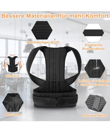 ETIEVORT Back Straightener | Posture Correction for Men | Shoulder Belt Trainer for Perfect Posture | Comfortable Back Support - Buy Online on GoSupps.com