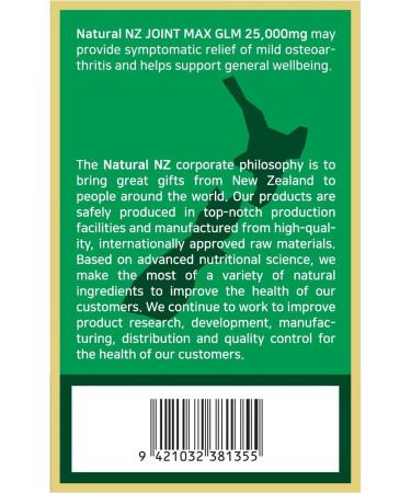 Natural NZ GLM (Green Lipped Mussel) Joint Max 25000 90 Capsuels (1) - Buy Online on GoSupps.com