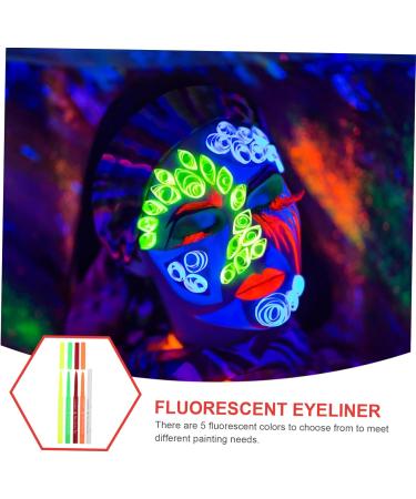 FOMIYES 5pcs Halloween Paint Pen Eyeliner Pencil Eye Liner Make up Highlighter Fluorescence Liner Plastic 12.00X0.80X0.80CM Assorted Color - Buy Online on GoSupps.com