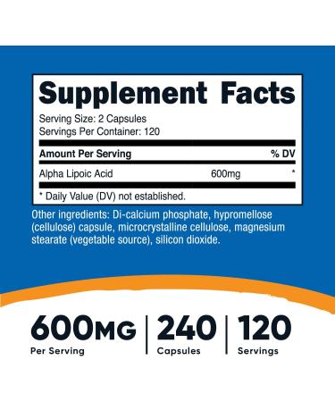 Now Foods Alpha Lipoic Acid Extra Strength 600mg - 60 Veg Capsules for Antioxidant Support - Buy Online on GoSupps.com