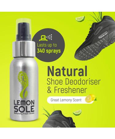 Lemon Sole Twin Pack - The POWERFUL & NATURAL shoe freshener & deodoriser spray with 6 essential oils. Great for Sport. Extremely Effective! - Buy Online on GoSupps.com