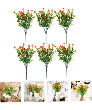TOPBATHY 12 Pcs Simulation Camellia Eucalyptus Garland Vines Decor Office Decor Artificial Branches Faux Plants Indoor Artificial Flower Bouquet Vine Decor Artificial Leaf Household Plastic Orangex2pcs 13x13x30cmx2pcs - Buy Online on GoSupps.com