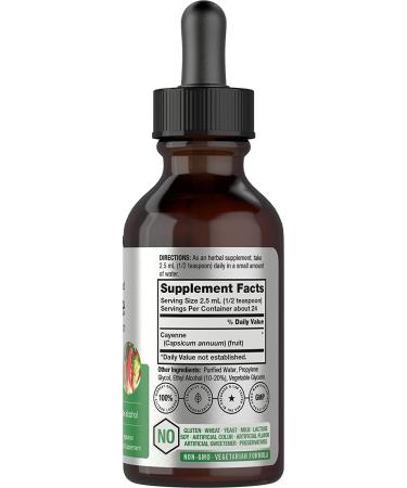 Cayenne Pepper Liquid Extract | 2 fl oz | Low Alcohol Supplement | Vegetarian  Non-GMO  Gluten Free | by Horbaach - Buy Online on GoSupps.com