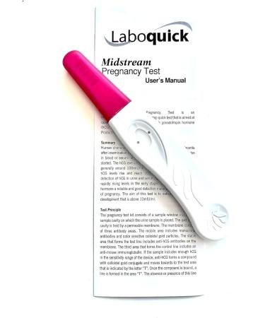 Laboquick Ultra Early Midstream Pregnancy Test - 2 Test Bundle - 5 Days Early Detection - 10mIU/ml HCG - Buy Online on GoSupps.com