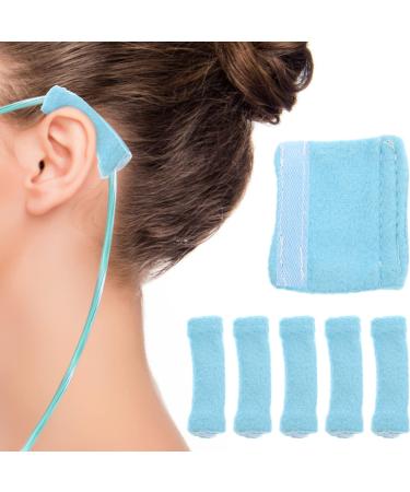 Ciieeo 6Pcs Nasal Ear Cushion Nasal Cannula Ear Guards Face Covers Ear Protectors Oxygen Ear Pads Sky-blue-1
