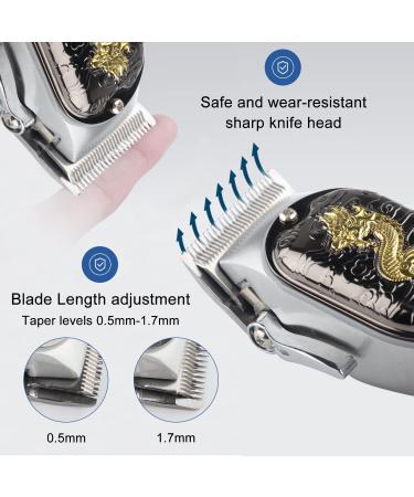 Professional Cordless Hair Clippers for Men | T-Blade Trimmer Set with LED Display - Black & Gold - Buy Online on GoSupps.com