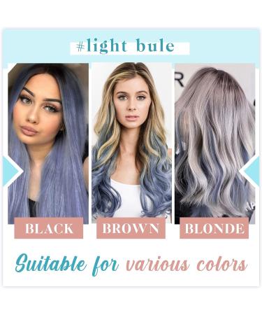 RUNATURE Light Blue Tape in Human Hair Extensions - Remy Colored 18 Inch 25g - Buy Online on GoSupps.com