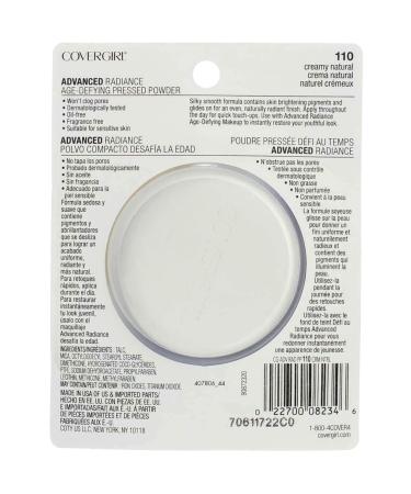CoverGirl Advanced Radiance Age-Defying Pressed Powder Creamy Natural 110 0.39 oz (Pack of 3) - Set of 3 Pressed Powder Compacts - Buy Online on GoSupps.com