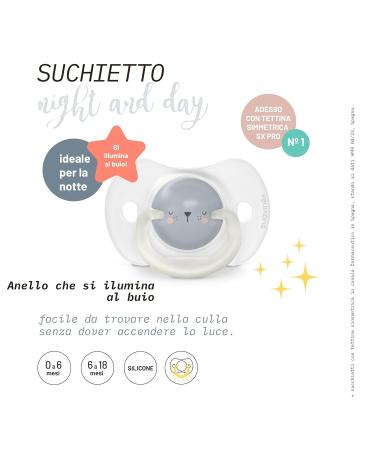 Suavinex Night & Day Pacifier Set for Babies 6-18 Months | Glow in the Dark Silicone Pacifiers - Pink & Beige - Buy Online on GoSupps.com