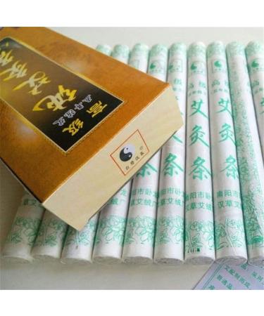 YANHAO Moxa Rolls - 10Pcs Box | Traditional Black & White Moxa Sticks for Moxibustion & Massage - International Shipping Available - Buy Online on GoSupps.com