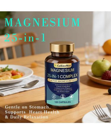 25-in-1 Magnesium Complex | Multi-Form Absorbable Blend for Daily Nutritional Support 120 Vegan Caps (1) 120 Count (Pack of 1) - Buy Online on GoSupps.com