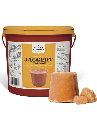 Jaggery Goor (Cane Sugar) 10kg - Natural Sweetner Sugar Alternative - Great Natural Replacement for White Sugar - Unrefiened - Buy Online on GoSupps.com