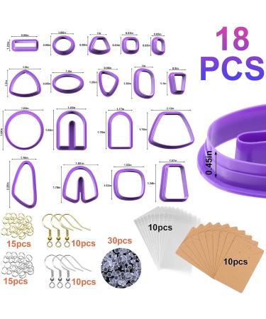 BABORUI 118Pcs Polymer Clay Cutters Kit - Set of 18 Tools for Jewelry Making with Earring Cards & Hooks, Classic Theme - Buy Online on GoSupps.com