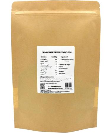 Organic Hemp Protein Powder 100g Certified Organic Non-GMO Vegan No Additives No Preservatives Resealable Bag by Thames Organic 100g - Buy Online on GoSupps.com