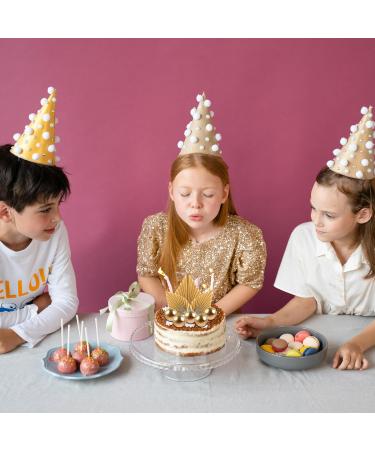 LLMSIX Gold Palm Leaves & Foam Balls Cake Decor Set - Ideal for Baby Showers, Weddings, Birthdays - 28PCS Palm Leaves, 20PCS Foam Balls, 8PCS Leaf Inserts - Buy Online on GoSupps.com