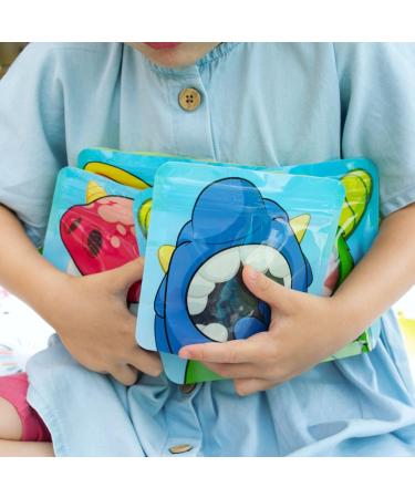 Nom Nom Kids 10 Reusable Snack Bags - Monster Design, BPA-Free, No Leak, Air-Tight, Ideal for Baby Led Weaning, Eco-Friendly - Buy Online on GoSupps.com