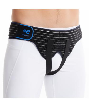 Gagaiuco inguinal hernia belts for men and women flexibly adjustable inguinal hernia Bentbruch Bentbruch S tz pain relief with 2 removable compression pads Left (XL) XL 1