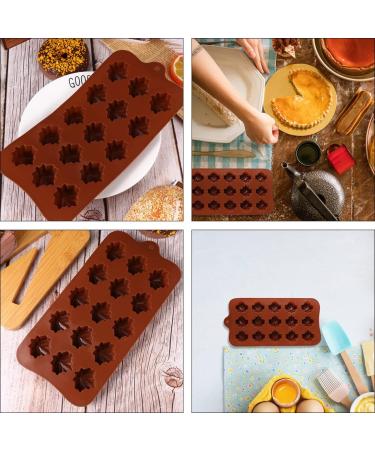 HOMSFOU 8 Pcs Chocolate Mold Cookie Baking Candy Making Molds Maple Leaf Mold Silicone Chocolate Rose Chocolate Silicone Cookie Mini Semi Sphere Silicone Mold 3D Chewing Gum Spherical 18.5X11CMx4pcs Light Brown 1x4pcs - Buy Online on GoSupps.com
