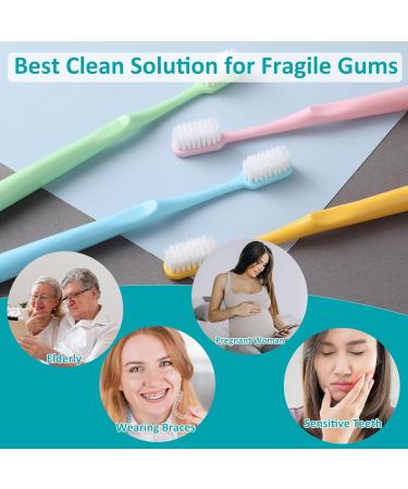 Ouligay 4-Piece Extra Soft Nano Toothbrush Set | 10 000 Bristles for Sensitive Teeth & Gums | Ideal for Adults & Children | International Shipping Available - Buy Online on GoSupps.com