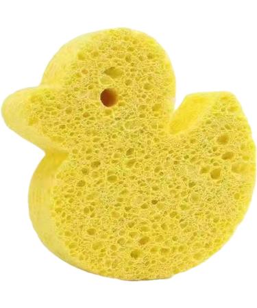 Visiblurry Bath Sponge for Kids | Soft Wood Pulp Sponge Body Wash Scrubber | Shower Sponge Dead Skin Remover Cute Shower Brush Bath Supplies for Toddler Kids Baby Yellow - Buy Online on GoSupps.com