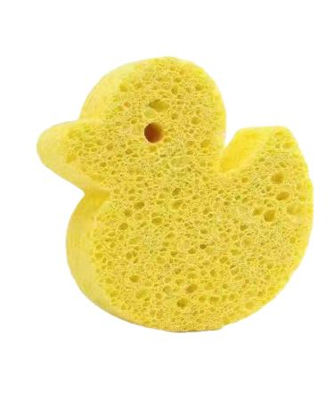 Kids Bath Sponge - Soft Body Wash Scrubber Shower Sponge Dead Skin Remover Cute Shower Brush Bath Supplies for Toddler Kids Baby Yellow