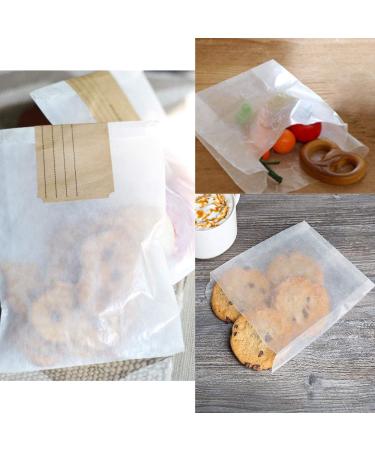 200 Pack Plain Glassine Wax Paper Sandwich Bags - Grease Resistant Parchment White Glossy - 7 x 6 x 1 Inches - Food Snack Wraps Baggies Sleeves - 200 Count - Buy Online on GoSupps.com