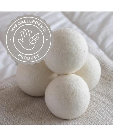 Smart Wash Dryer Balls - 100% Wool Tumble Dryer Balls (6 Pieces) | Hypoallergenic New Zealand Sheep Wool for Faster Drying - Buy Online on GoSupps.com