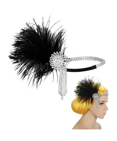 Buy MWoot 1920s Feder Headband for Girls | Vintage Art Deco Hair Band with Crystal Details - Perfect for Parties & Events - Buy Online on GoSupps.com