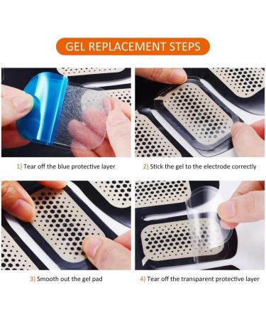 Weddhuis 12-Pack EMS Gel Pads for Abdominal Muscle Trainer | Hydrogel Pads for Six-Pack Trainer & Electrical Muscle Stimulation - Buy Online on GoSupps.com